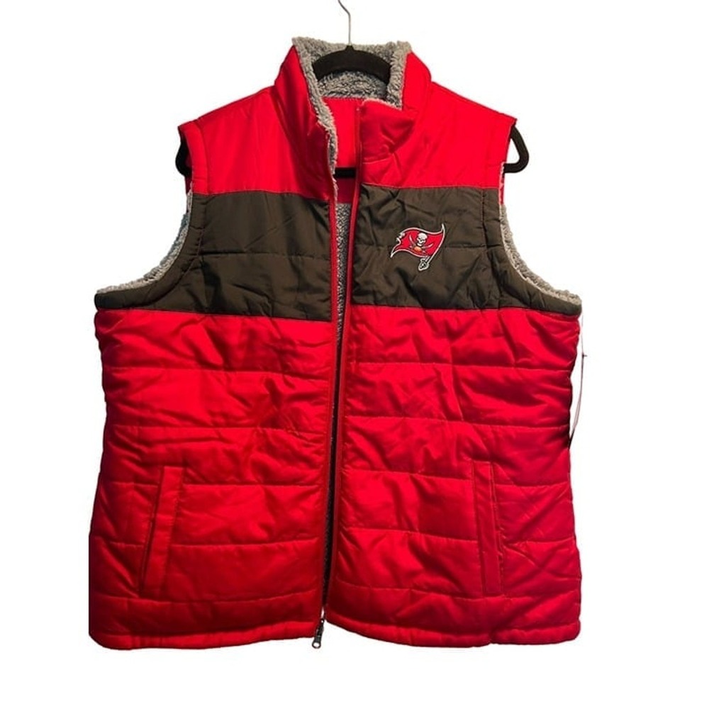 Official NFL Women Tampa Buccaneers Reversible Zippered Vest Size XXL -NWT